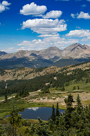 Western view from top of Cottonwood Pass, CO