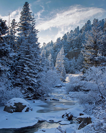 Winter on Boulder Creek, CO